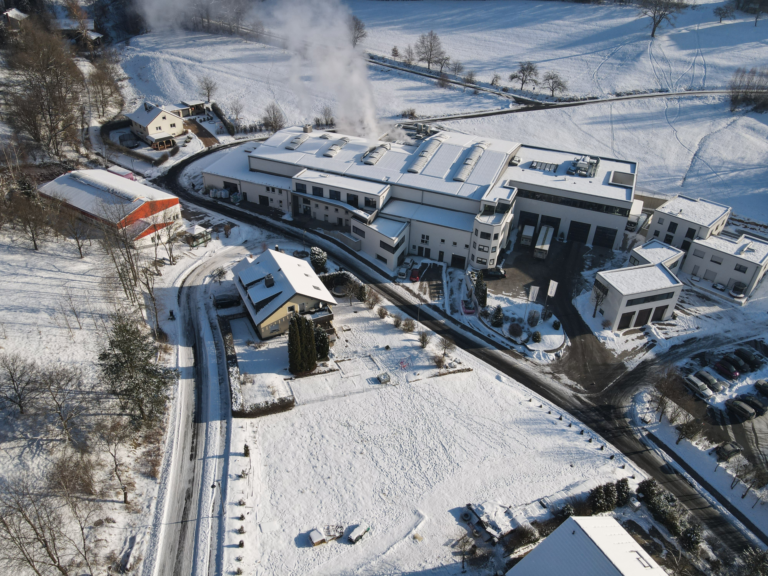 Wäscherei Diener Fulda/Ebersburg Luftbild Winter 1